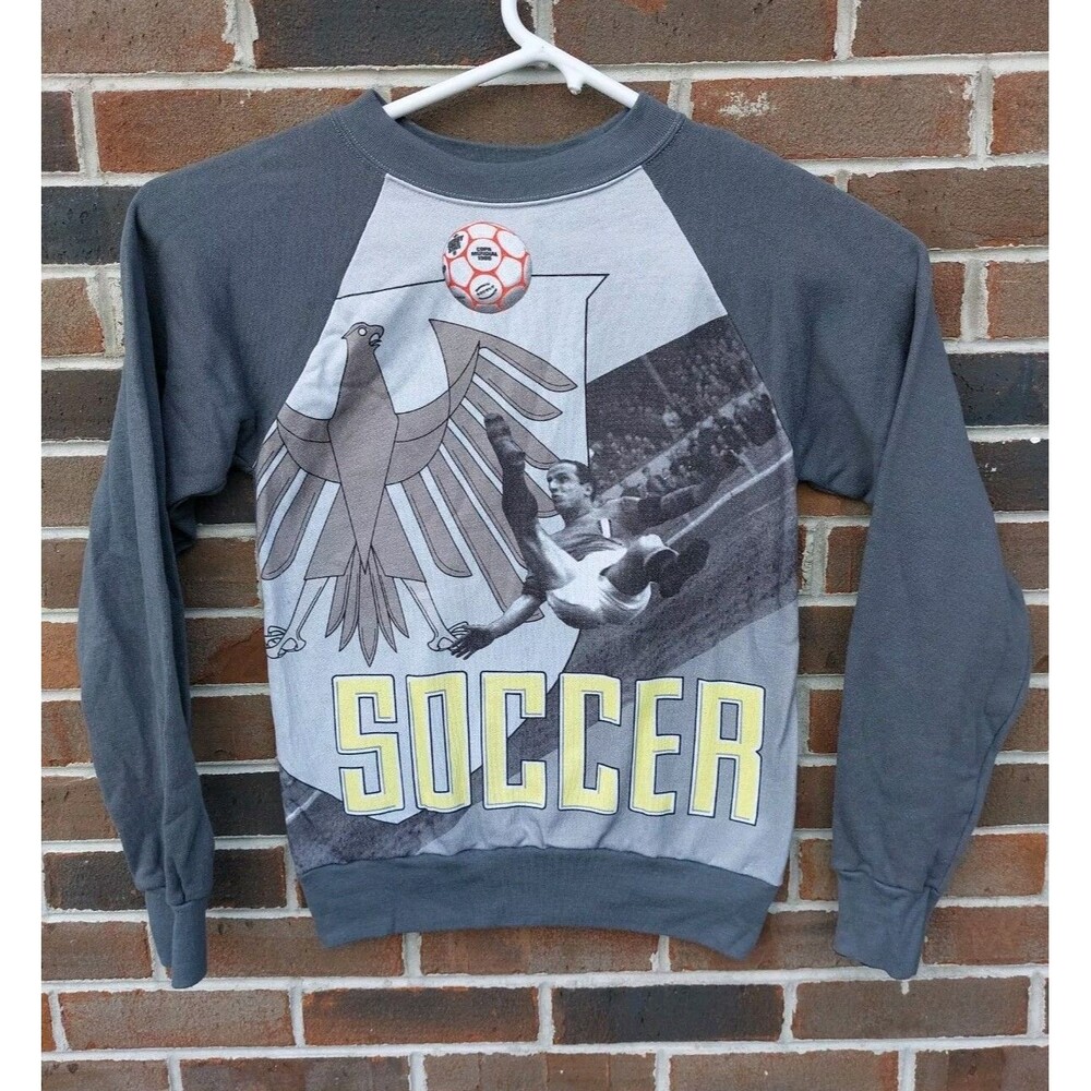 Vintage World Cup German Football Soccer Sweater Size Small Germany 80's